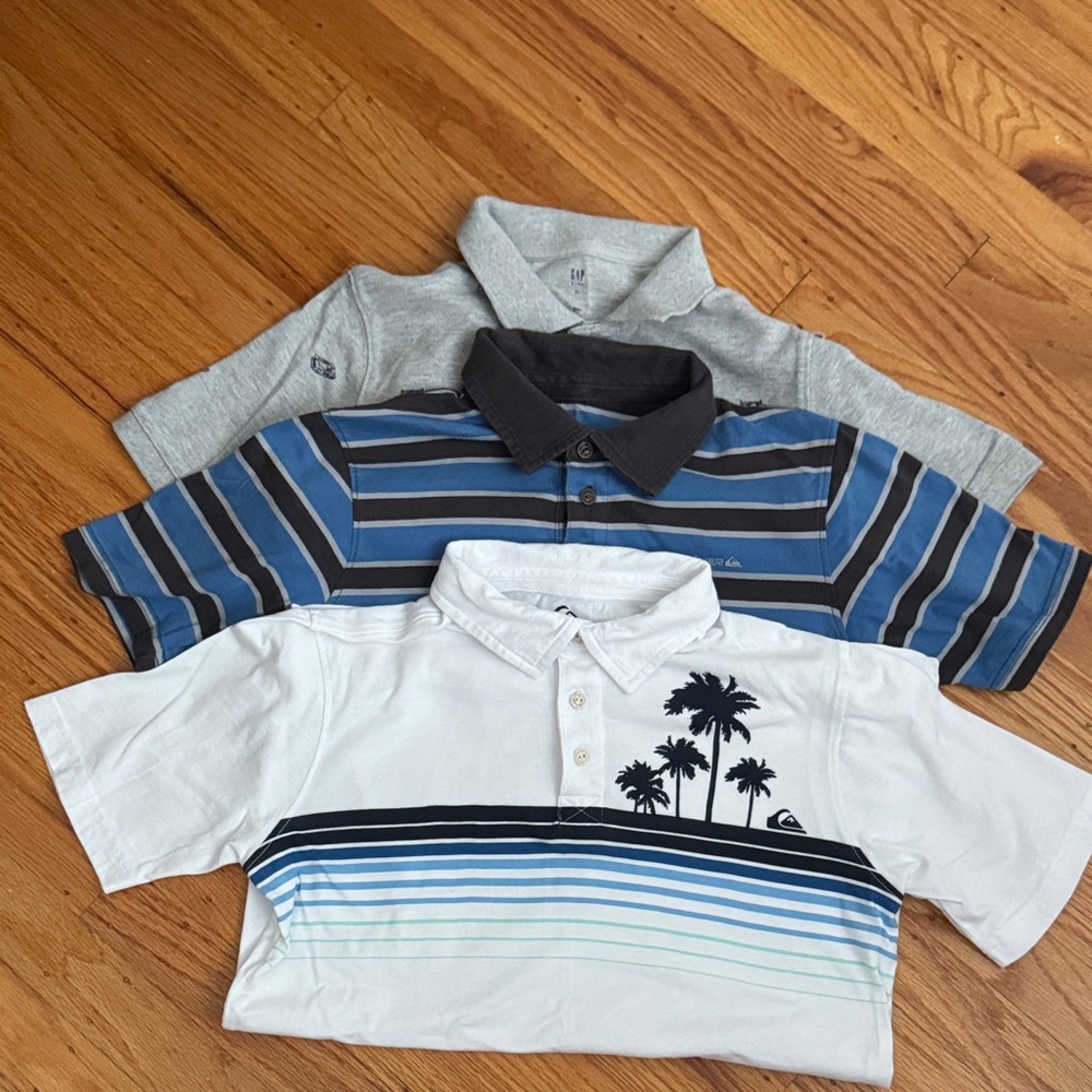 Quiksilver Kids Polo Trio - Gray, Blue, White